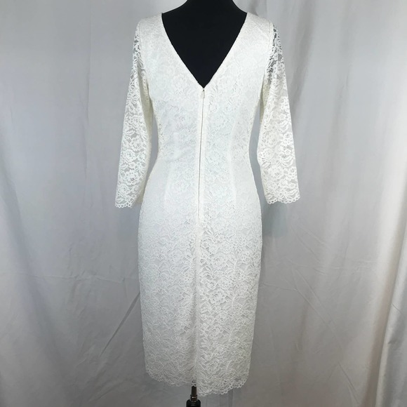 Laundry by Shelli Segal White Lace Sheath Dress - Picture 2 of 12